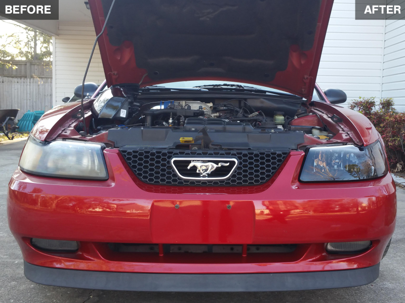 Raxiom for 1999-2004 Ford Mustang Axial Series OE Style Headlights- Black Housing (Smoked Lens) - Image 7