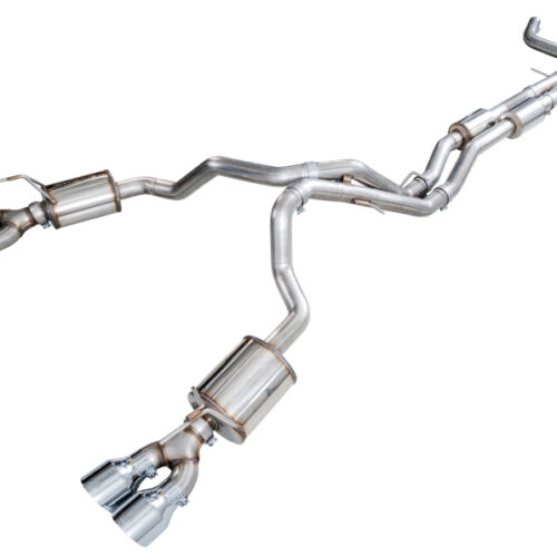 AWE Tuning Exhaust System w/ 5in Chrome Silver Tips for 2021+ Cadillac Escalade 6.2L 0FG Dual Exit