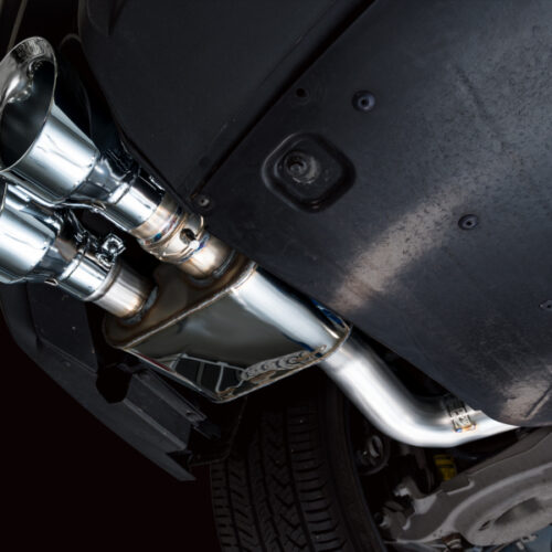 AWE Tuning SwitchPath Cat-Back Exhaust w/ Quad Chrome Silver Tips for 21-23 Ford Mustang Mach 1 - Image 3