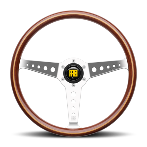 Momo CAL36WD0P California Wood Steering Wheel 360 mm - Mahogany Wood/Polished Spokes