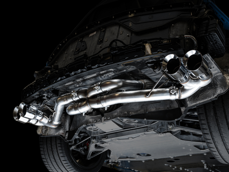 AWE Tuning Track Edition Exhaust - Quad Chrome Silver Tips for 2020 Chevrolet Corvette (C8) - Image 8