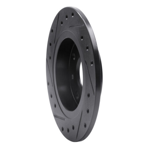 R1 Concepts for 90-93 Mazda Miata Rear Right Drilled & Slotted Black Brake Rotor - Image 4