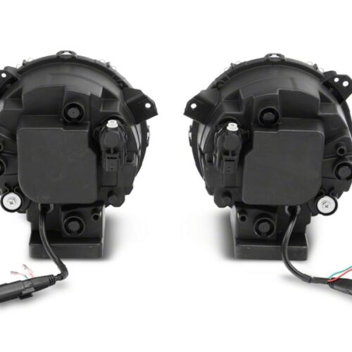 Raxiom for 2018-2023 Jeep Wrangler JL Axial Series 9-In LED Angel Eye Headlights- Black Housing (Clear Lens) - Image 9