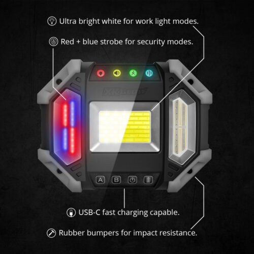 XK Glow Xdefender 7 Mode LED Work Security Light w/ Remote - Image 2