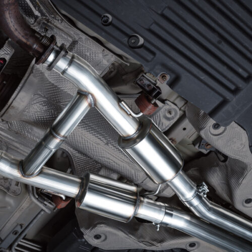 Alternative view of AWE Tuning Touring Edition Exhaust w/ Chrome Silver Tips for 11-24 Dodge Durango 5.7L