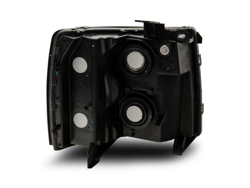 Raxiom for 2007-2014 Chevrolet Silverado 1500 HD Axial OEM Rep Headlights- Chrome Housing- Smoked Lens - Image 6