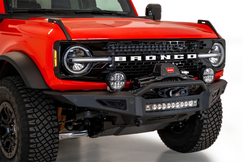 Addictive Desert Designs for 2021+ Ford Bronco Rock Fighter Front Bumper - Hammer Black - Image 2