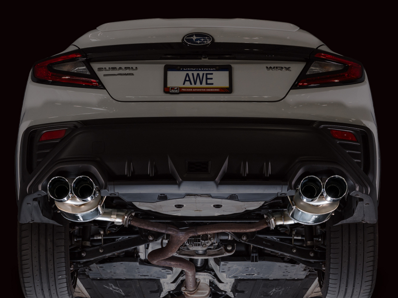 AWE Tuning Touring Edition Axle-Back Exhaust - Chrome Silver Tips for 22-25 Subaru VB WRX - Image 7