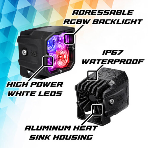 XKGlow XKmax RGBW Addressable Cube Light - Spot Beam - Image 4