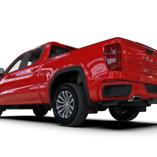 Rally Armor 19-25 GMC Sierra 1500 AT4 Black UR Mud Flap w/ Metallic Black Logo - Image 3