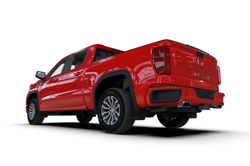Rally Armor 19-25 GMC Sierra 1500 AT4 Black UR Mud Flap w/ Metallic Black Logo - Image 3