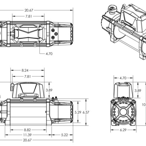 DV8 Offroad Xtract 12k Synthetic Rope Winch - Image 2