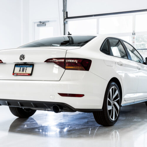 Alternative view of AWE Tuning Track Edition Exhaust - Diamond Black Tips (Fits OEM DP) for 18-21 Volkswagen Jetta GLI Mk7