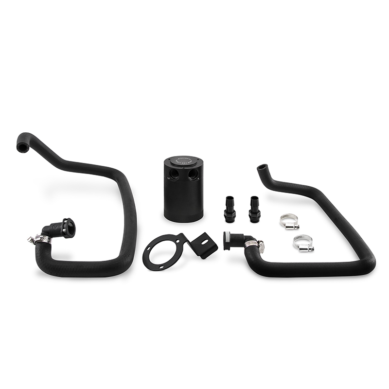 Mishimoto Baffled Oil Catch Can Kit - Black for 2015+ Ford Mustang EcoBoost