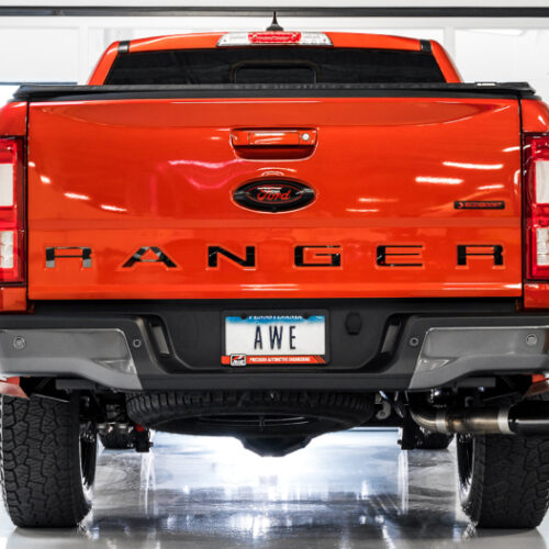 AWE Tuning Performance Exhaust System w/Diamond Black Tips & Rock Guard for 2019+ Ford Ranger 0FG - Image 5