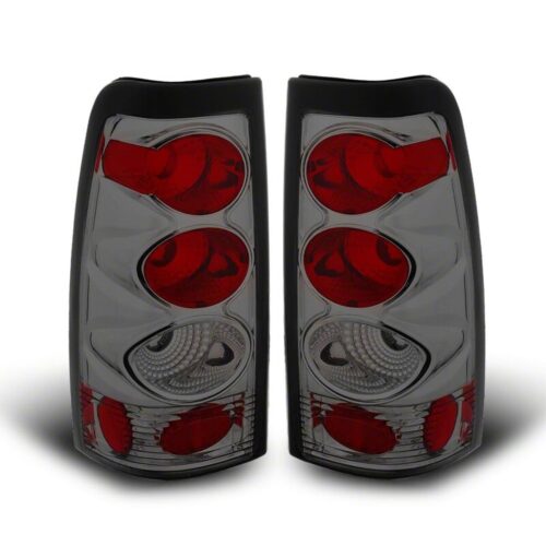 Raxiom for 1999-2002 Chevrolet Silverado 1500 Fleetside Axial Series Tail Lights- Black- Smoked Lens
