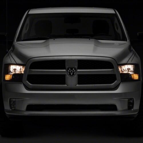 Raxiom for 2009-2018 Dodge RAM 1500 Axial Series Euro Style Headlights w/ Dual Bulb Blk Housing (Clear Lens) - Image 9