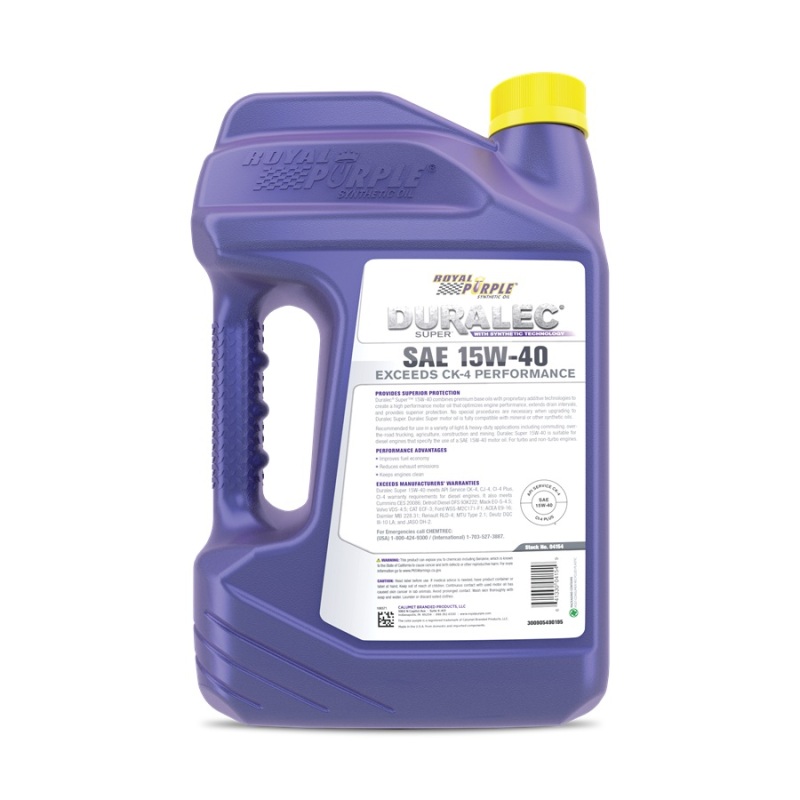 Royal Purple Duralec Super Diesel 15W40 CK-4 Motor Oil - 1 Gallon - Image 2