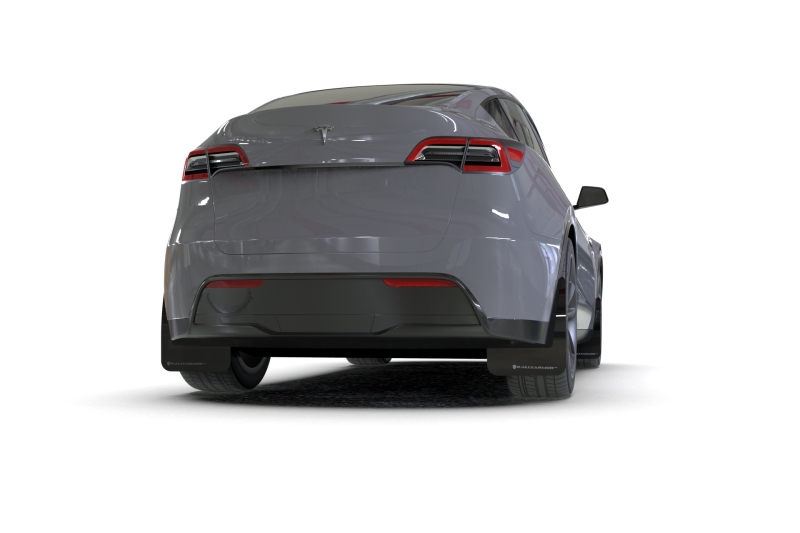 Rally Armor 20-26 Tesla Model Y, Juniper Y Black Mud Flap - Metallic Black Logo - Image 4
