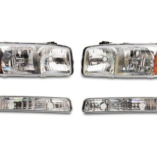 Raxiom for 1999-2006 GMC Sierra 1500 Axial Series OEM Crystal Rep Headlights- Chrome Housing (Clear Lens) - Image 3