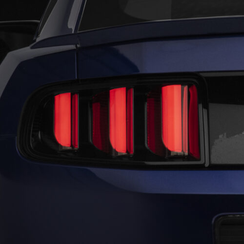 Raxiom for 2013-2014 Ford Mustang Vector V2 Tail Lights- Black Housing (Clear Lens)