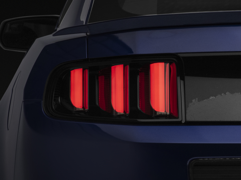 Raxiom for 2013-2014 Ford Mustang Vector V2 Tail Lights- Black Housing (Clear Lens)
