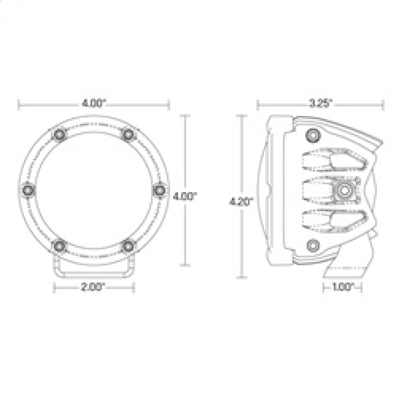 Rigid Industries 360-Series 4in LED SAE J583 Fog Light - White (Pair) - Image 4