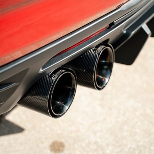 Corsa 2016-2024 Chevrolet Camaro SS / ZL1 Valved Axle-Back Exhaust w/ Black Carbon Fiber Quad Tips - Image 4