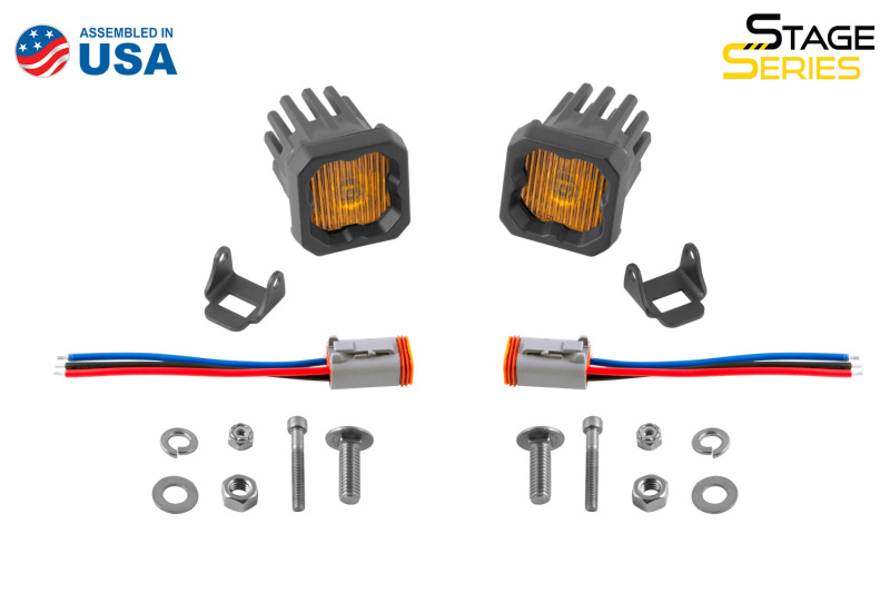 Diode Dynamics Stage Series C1 LED Pod - Yellow SAE Fog Standard ABL (Pair) - Image 3