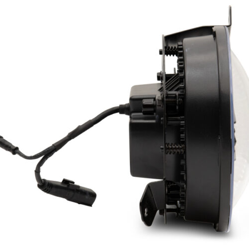 Raxiom for 2018-2022 Jeep Wrangler JL/JT Axial 9-Inch LED Headlights w/RGB Halo- Black Housing (Clear Lens) - Image 5