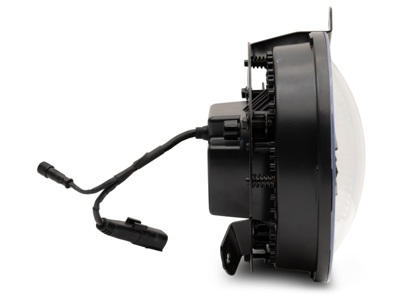 Raxiom for 2018-2022 Jeep Wrangler JL/JT Axial 9-Inch LED Headlights w/RGB Halo- Black Housing (Clear Lens) - Image 5