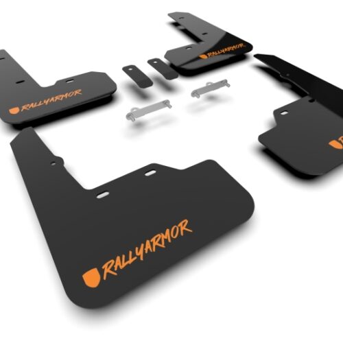 Rally Armor 22-26 Subaru WRX Black UR Mud Flap Altered Font Orange Logo