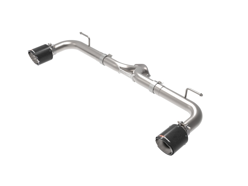 aFe Power Takeda 2-1/2in 304 SS Axle-Back Exhaust w/ Carbon Fiber Tips 14-18 Mazda 3 L4 2.0L/2.5L - Image 3