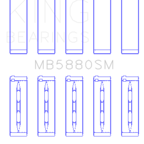 King Engine Bearings VW DKTA EA 888 GEN III Main Bearing Set - Image 3