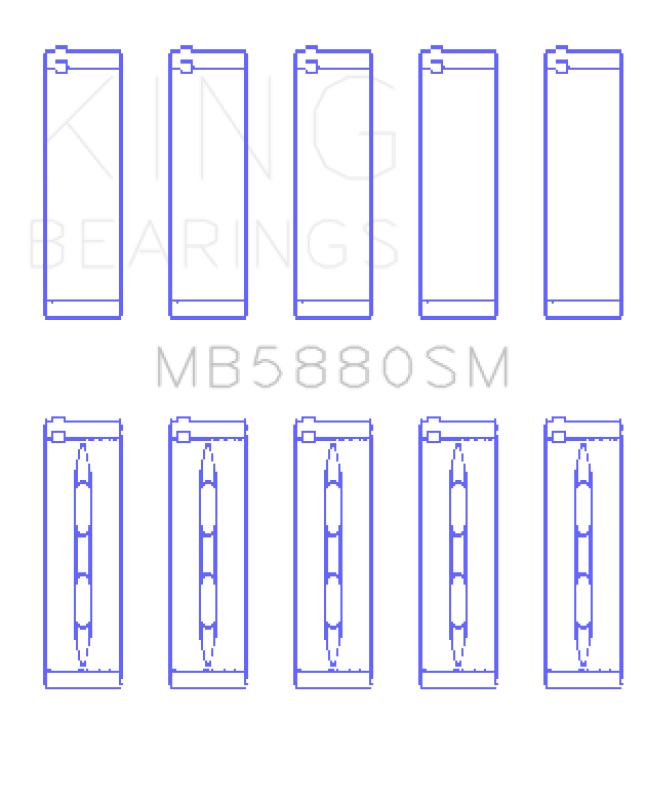 King Engine Bearings VW DKTA EA 888 GEN III Main Bearing Set - Image 3