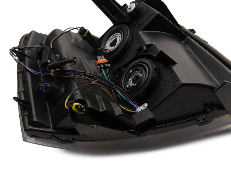 Raxiom for 2007-2013 Chevrolet Silverado 1500 Axial Series Headlights w/ LED Bar- Black Housing (Clear Lens) - Image 8