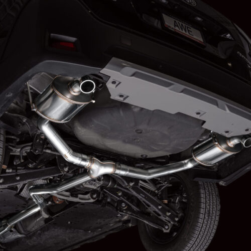 Alternative view of AWE Tuning Cat-Back Exhaust w/Dual BashGuards for 20-25 Subaru Outback (Wilderness & XT) 0FG