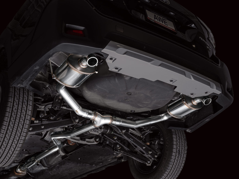 AWE Tuning Cat-Back Exhaust w/Dual BashGuards for 20-25 Subaru Outback (Wilderness & XT) 0FG - Image 2