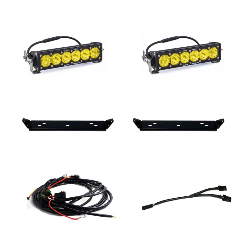 Baja Designs for 2021+ Ford Raptor OnX6 Behind Grill Kit -10in. Amber D/C