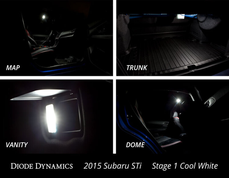Diode Dynamics 15-19 Subaru WRX Interior Light Kit Stage 2 - Red - Image 2