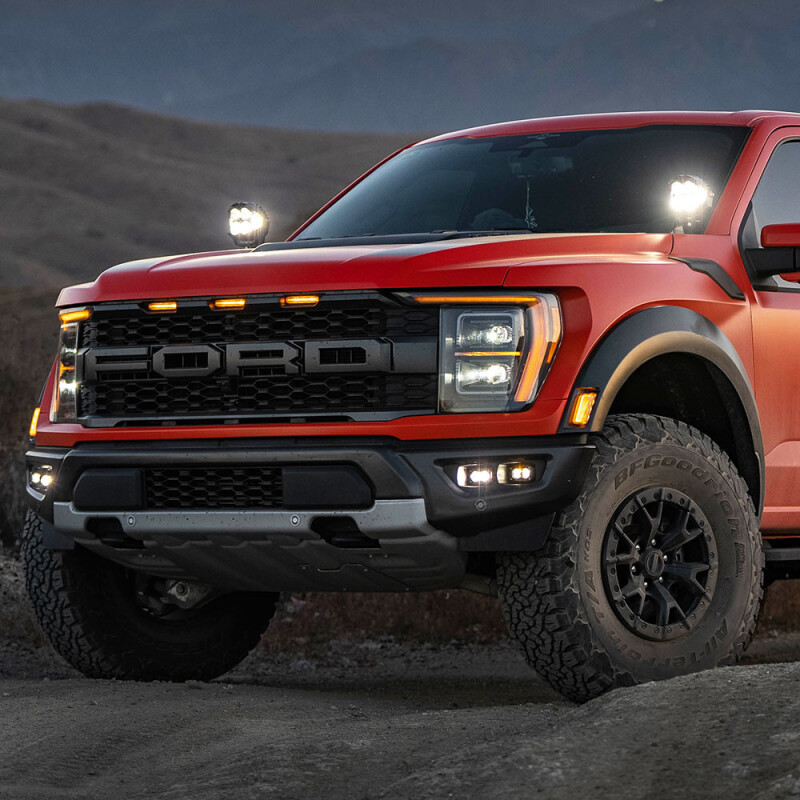 Baja Designs for 21+ Ford Raptor/22+ Bronco S2 SAE Pro Fog Pocket Light Kit Clear/Amber - Image 4