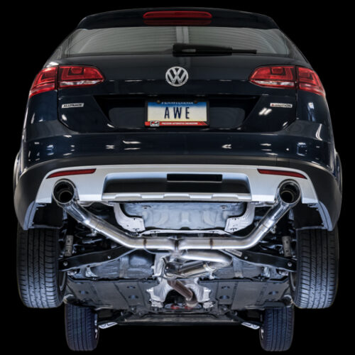 AWE Tuning Track Edition Exhaust - Polished Silver Tips for VW MK7 Golf Alltrack/Sportwagen 4Motion - Image 3