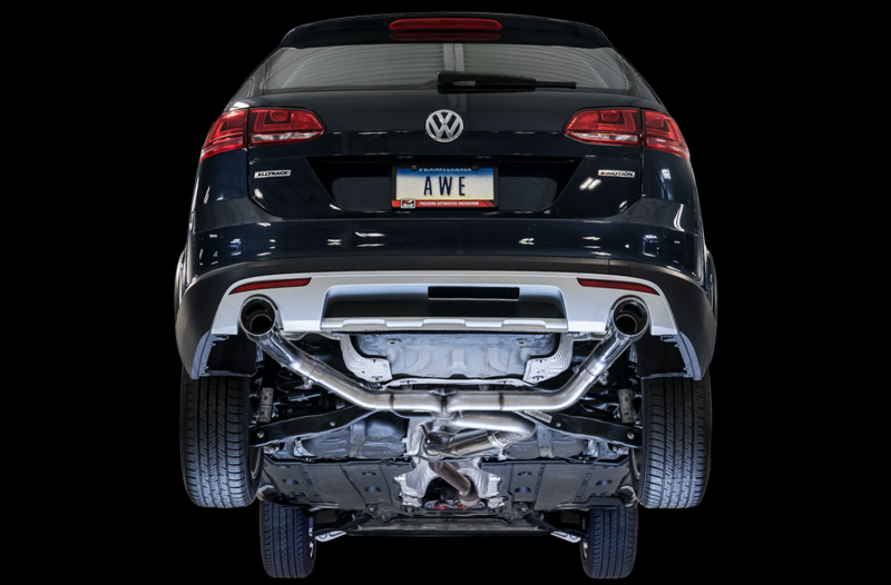 AWE Tuning Track Edition Exhaust - Polished Silver Tips for VW MK7 Golf Alltrack/Sportwagen 4Motion - Image 3