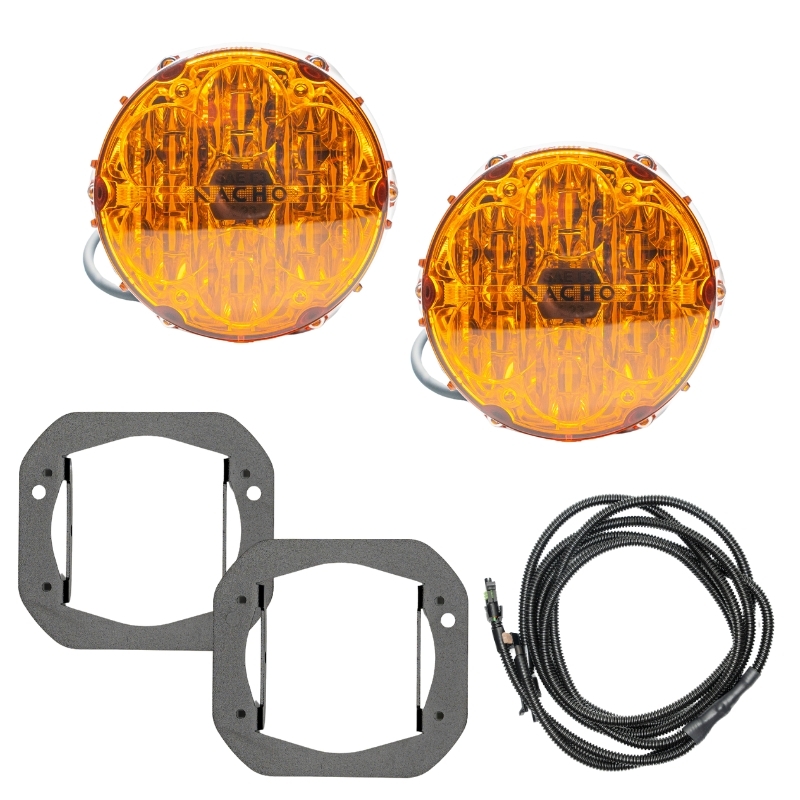 Nacho Lighting Jeep JL/JT Nacho SAE Only Plug N Play Fog Light Kit (Bumper Kit) - Amber - Image 3