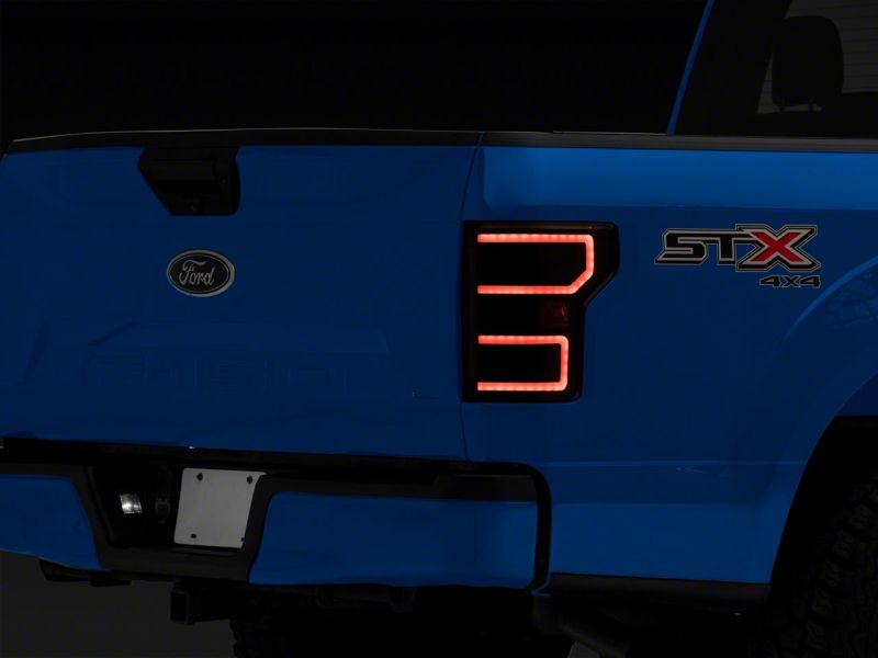 Raxiom for 2018-2020 Ford F-150 Axial Series LED Tail Lights w/ SEQL Turn Signals- Blk Housing (Clear Lens) - Image 2