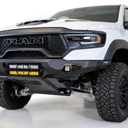 Alternative view of Addictive Desert Designs for 2021 Dodge RAM 1500 TRX Bomber Front Bumper (20in Lights)
