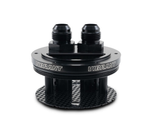Alternative view of Vibrant 2-Port Catch Can Lid Assembly
