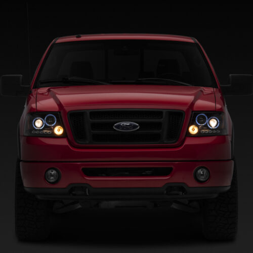 Raxiom for 2004-2008 Ford F-150 Dual LED Halo Projector Headlights- Black Housing (Clear Lens) - Image 6