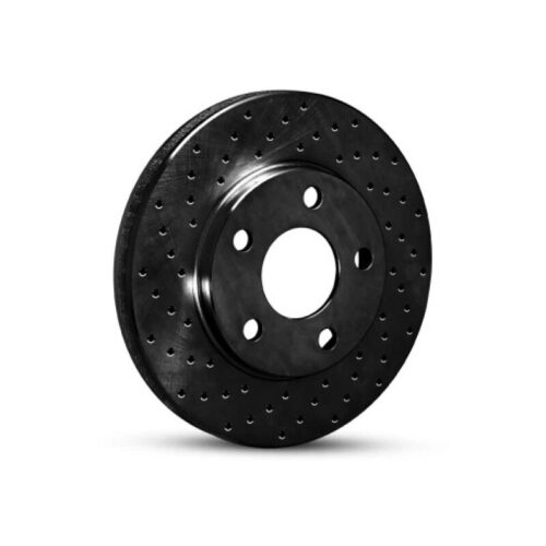 R1 Concepts for 05-22 Audi A3 Rear Left Drilled Black Brake Rotor