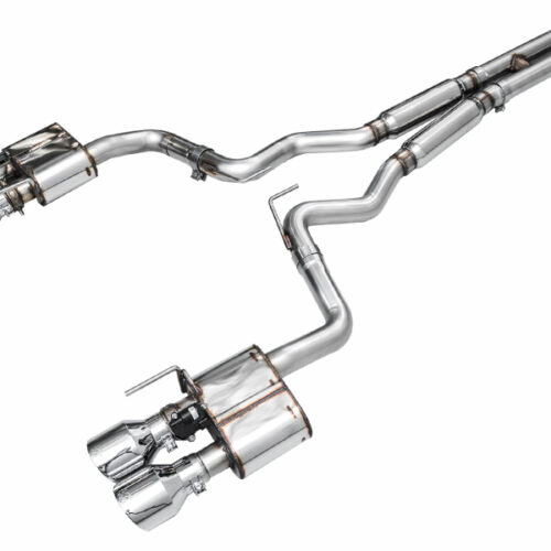 AWE Tuning SwitchPath Cat-Back Exhaust w/ Quad Chrome Silver Tips for 21-23 Ford Mustang Mach 1